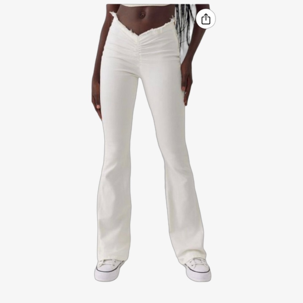 BDG ruched v-front flared jeans